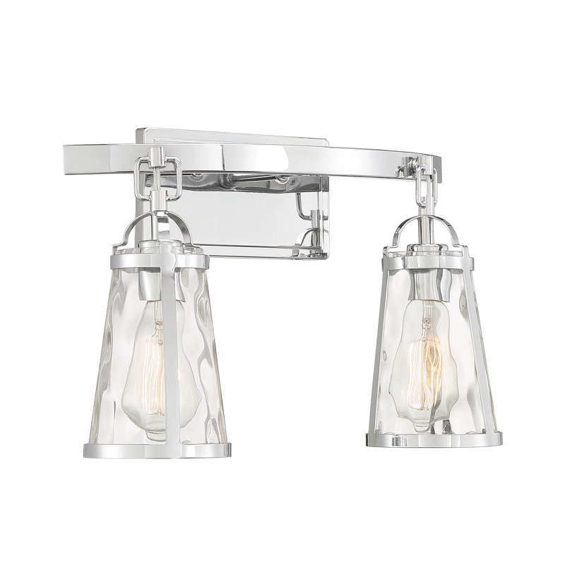Éclairage pour salle de bain 2 lumières Savoy House Albany en chrome poli, Chrome, H 11,38 po x l 16 po x P 16 po