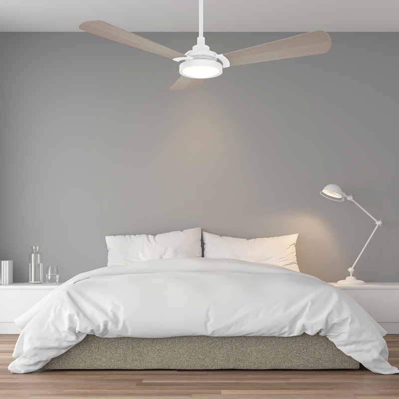 Ventilateur de plafond intelligent 52 po avec télécommande, ensemble d'éclairage inclus, fonctionne avec l'assistant Google et Amazon Alexa, raccourci Siri.