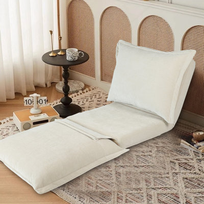 Convertible Flip Chair: A Multi - Functional Floor Sofabed With Adjustable Backrest And Pillows For Compact Living Spaces