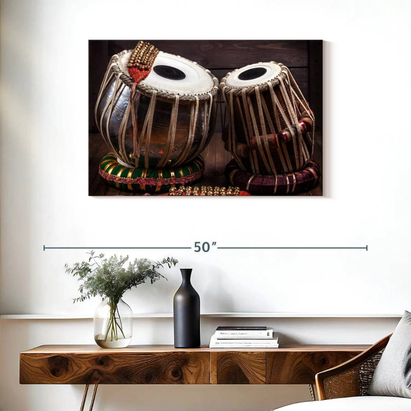 Abarca Tabla Drums And Bells, 24" H x 36" W