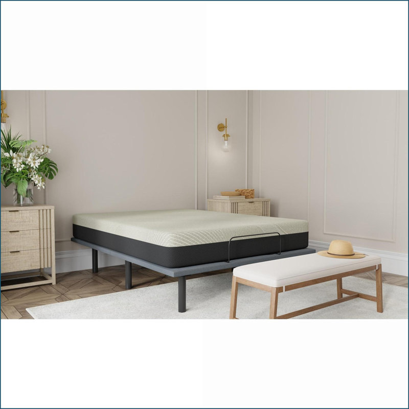 Mattresses, 12'' Short Queen Soft Gel-Infused Mattress | Foam | Charcoal Gray, Short Queen, 12"
