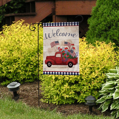 Stars and Stripes Truck Patriotic Garden Flag