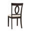 Ensemble de chaises de salle à manger rembourrées Haven avec dossier ovale ajouré et pieds en bois d'hévéa-135411851