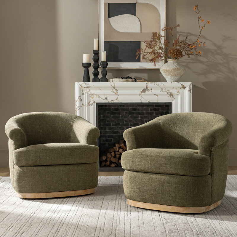 Fauteuil demi-tonneau pivotant Volk 31,25 po Volk, Moss