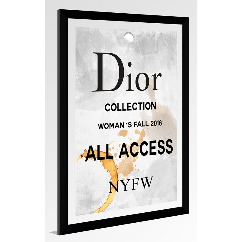 " Dior All Access " by BY Jodi, 39.5" H x 27.5" W x 0.75" D, Black Framed Acrylic
