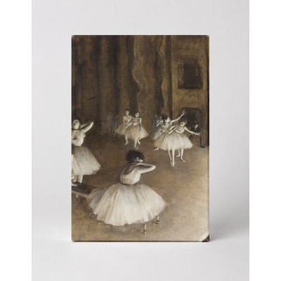 Ballet Rehearsal on Stage (1874) - Portrait, art mural sur toile