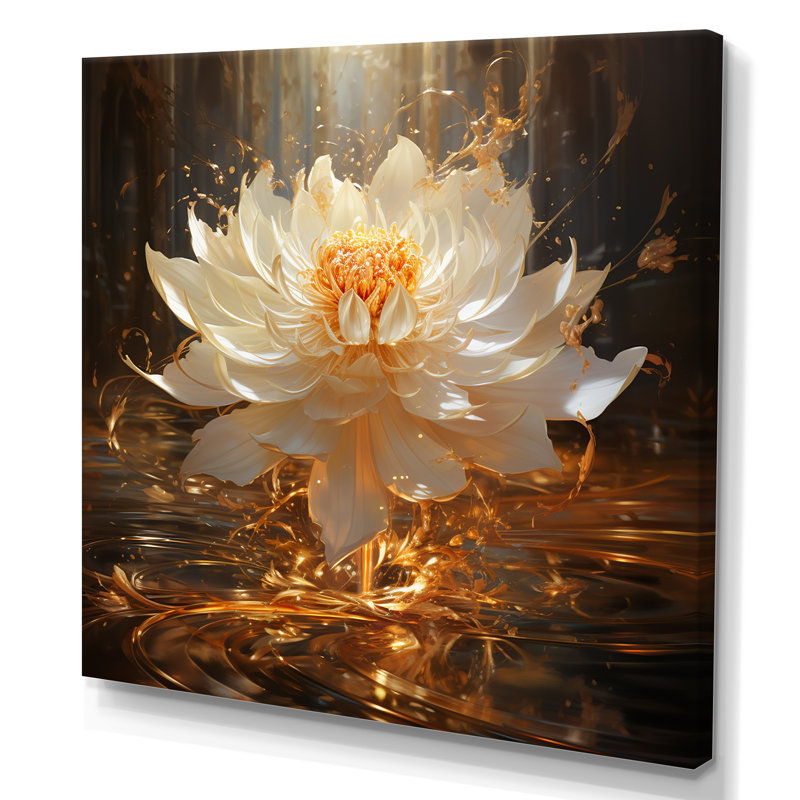 Judaïsme floral Shekinahs Shine sur impression sur toile, Toile tendue, H 16 po x l 16 po x P 1 po