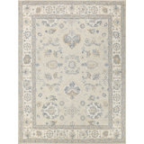 Exquisite Rugs Marietta Oushak Handmade Hand-Tufted New Zealand Wool On Canvas Ivory/Ivory Area Rug