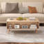 Table basse Mid-Century moderne avec 2 tiroirs de rangement