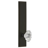 Grandeur Carré Tall Plate Privacy with Biarritz Door Knob