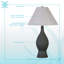 Lampe de table Cerulean Elegance - bleu gris - ensemble de 2