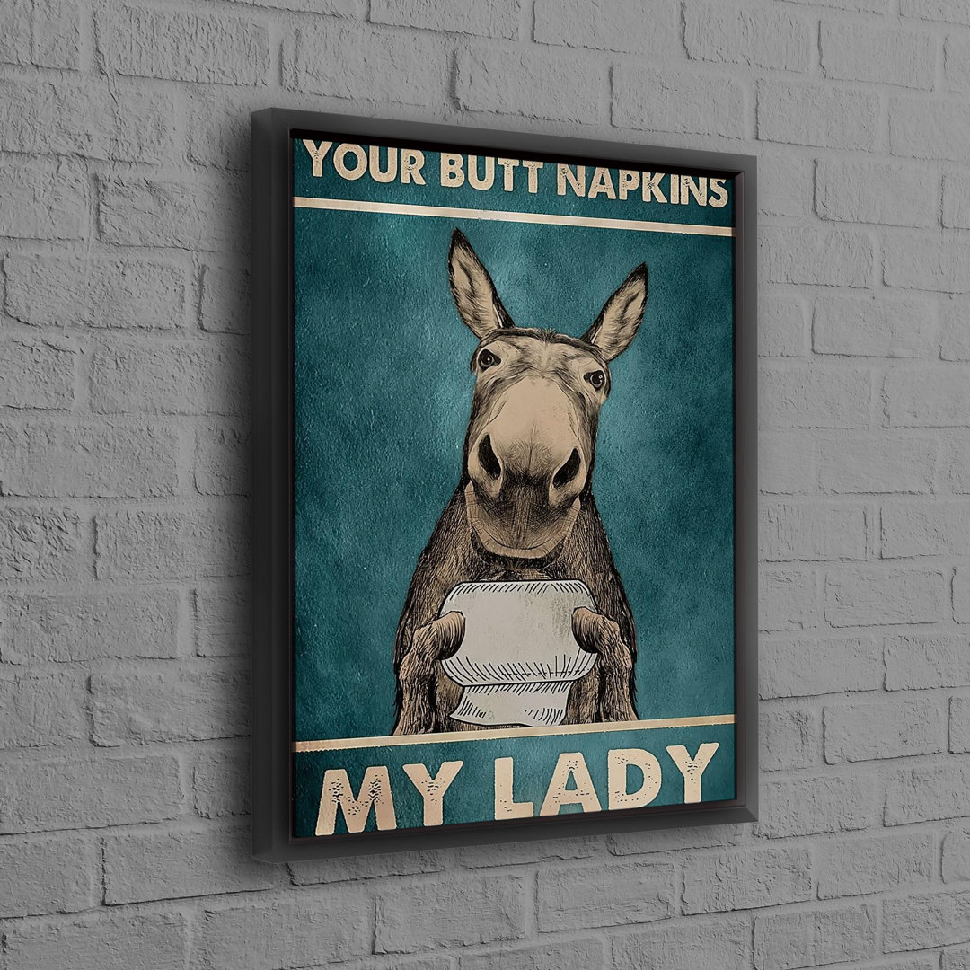 Exceptional Donkey Canvas Art Ideal for Modern Home and Office Decor with Personalization Options and Perfect as a Unique Bathroom Wall Hanging