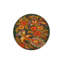 Tapis multicolore à motif floral coq moderne lavable à la machine-119098316