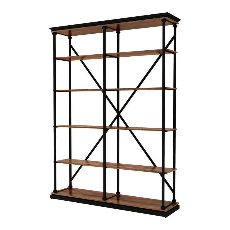 Calton Etagere Bookcase, Dark Oak