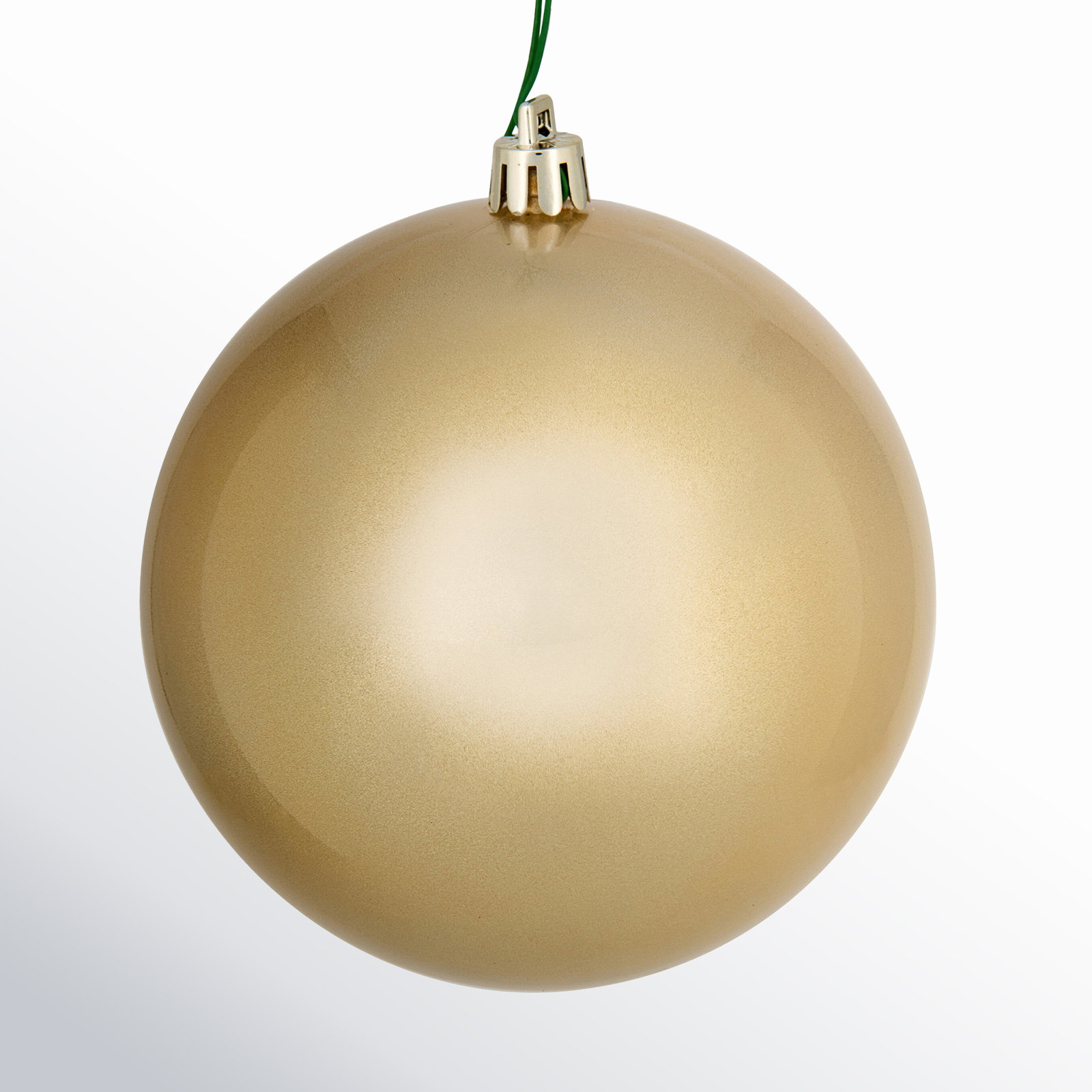 Shatterproof Bauble, 3" H x 3" W x 3" D, Oat