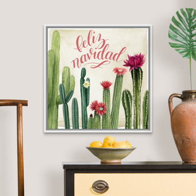 Reproduction d’art textuel sur toile, "Christmas cactus I" par Grace Popp