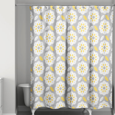Rideau de douche simple à motif floral
