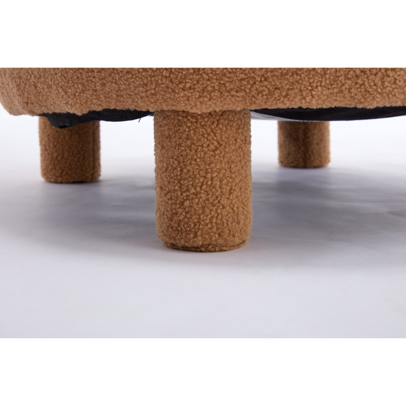 Fauteuil d'appoint sans accoudoirs, kaki, rembourré, dossier incurvé à oreilles, coin lecture, chambre, coussin d'assise en mousse, supporte jusqu'à 113 kg, installation facile en 30 minutes.