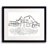 Craftsman House In Black And White Print by Deborah Blum