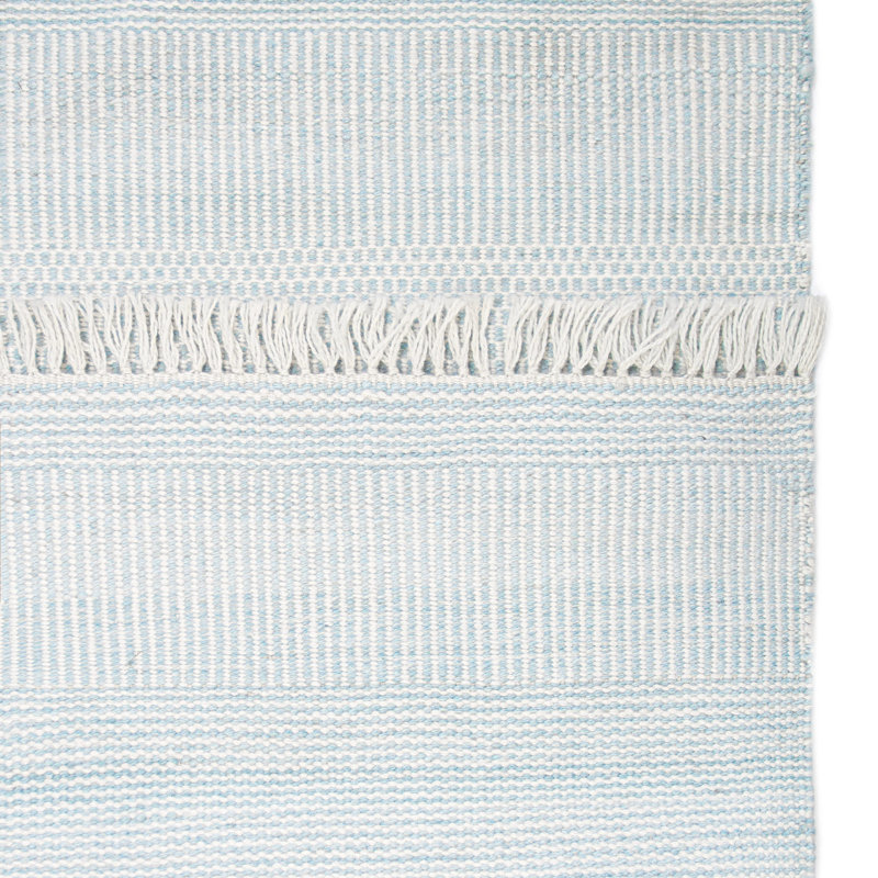 Somner Handmade Flatweave Blue Indoor / Outdoor Area Rug, Rectangle 2' x 3', Aqua