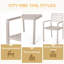Chaise de salle à manger d'extérieur moderne en aluminium (ensemble de 2)
