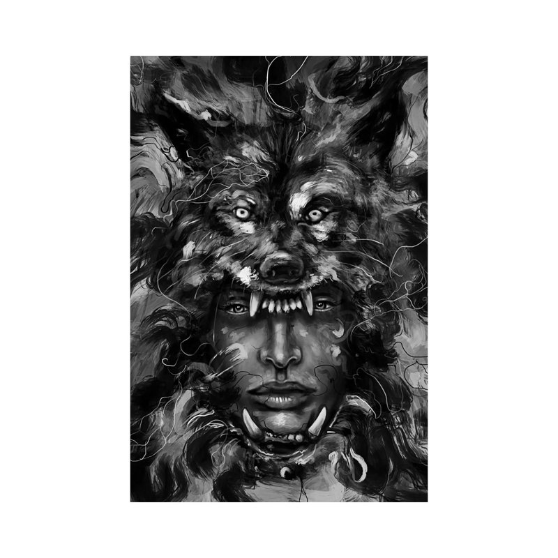 Empress Wolf by Nicebleed - Wrapped Canvas Gallery-Wrapped Canvas Giclée, 20.32 cm H x 30.48 cm W