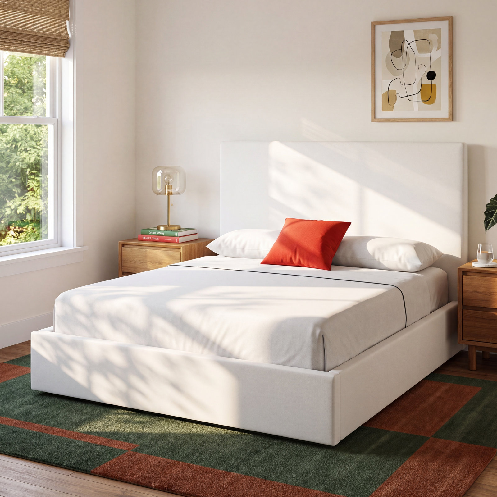 Baccarat Platform Bed, Full, Pearl