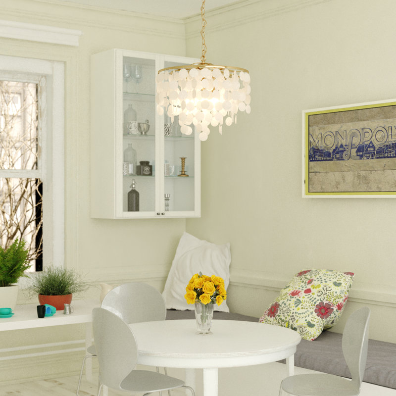 Icarus 3 - Light Dimmable Tiered Chandelier, Natural Brass