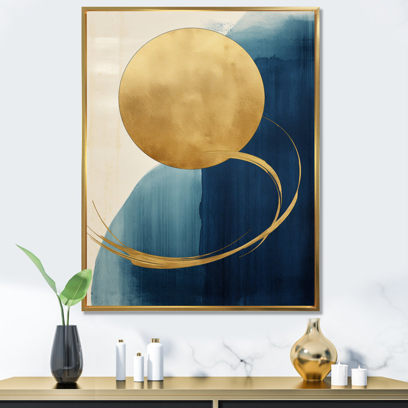 Moon Bliss on Delft Blue Sky Mid - impression, H 20 po x l 12 po x P 1 po, Toile tendue