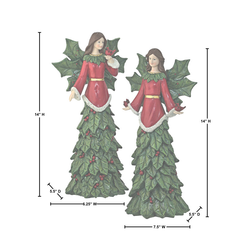 14 po résine Holly Angels