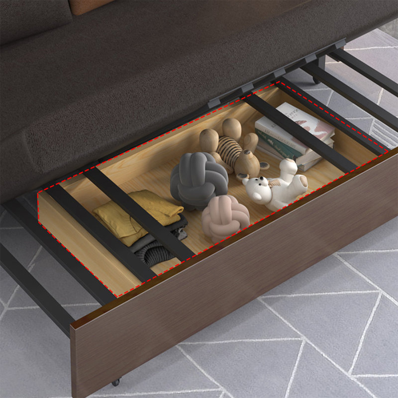 Canapé-lit modulaire en bois massif 71,65 po, 71.65"W*31.5"D*32.68"H