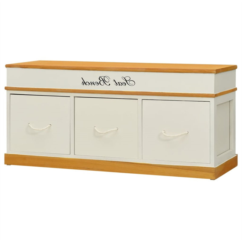 Solid Wood Storage Bench