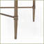 Table basse rectangulaire de salon avec structure en métal bronze Plateau en verre trempé de 5 mm, robuste et amp; Facile à nettoyer