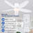 Flush Mount Ceiling Fan With Light And Remote-1041444497-1041444501
