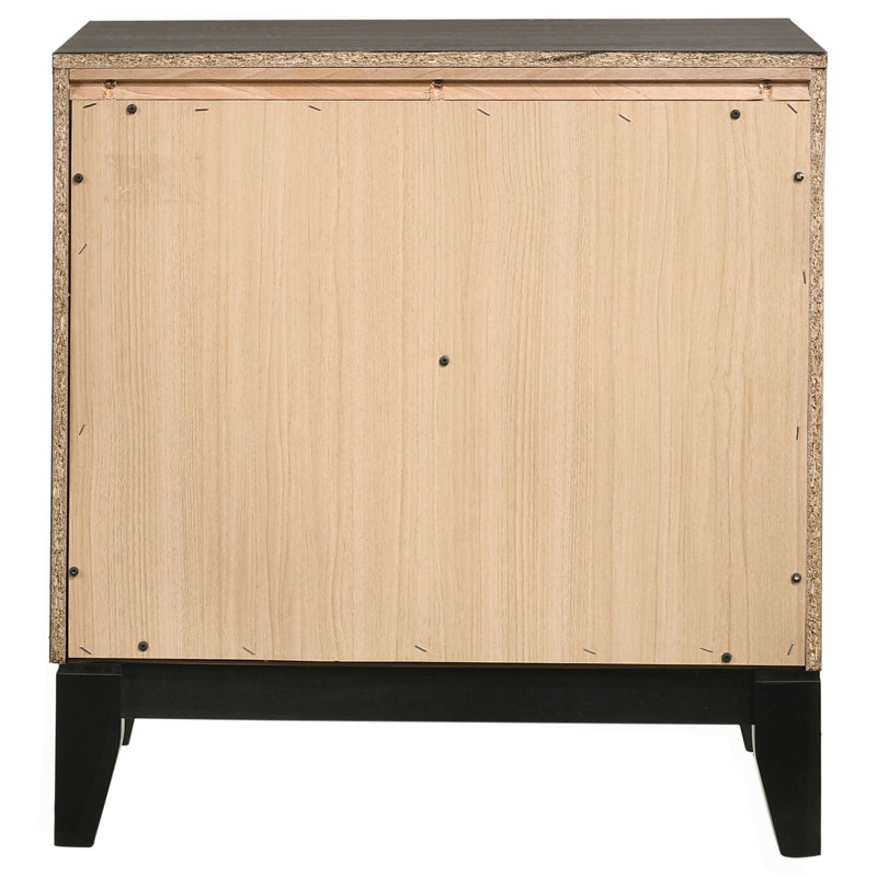 Table de chevet 2 tiroirs Grey Oak