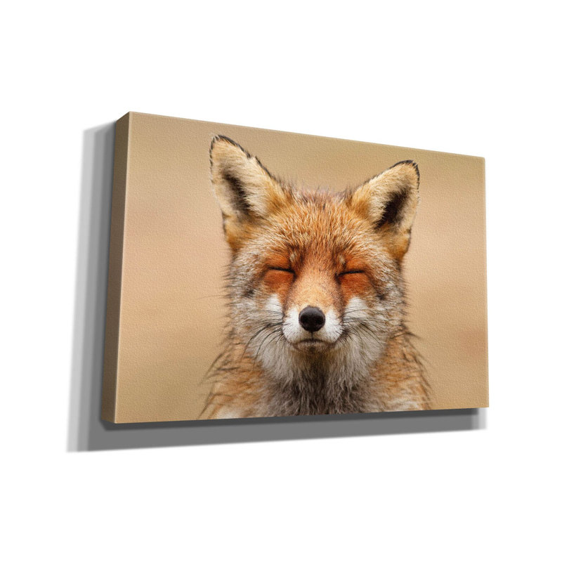 «Latitude Fox®« Zen Fox Red Portrait »par Roeselien Raimond, art mural sur toile Latitude Latitude®