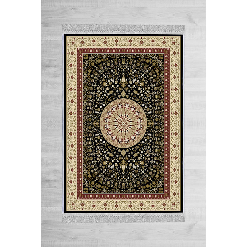 Luxurious Velvet Area Rug (4.6 x 7.2 ft), 100% Antibacterial Fabric, Non-Slip Cotton Backing, Pile Height: 0.4 in | Machine Washable, 3D Digital Print Design | Perfect for Living Room & Bedroom Decor, Soft & Durable