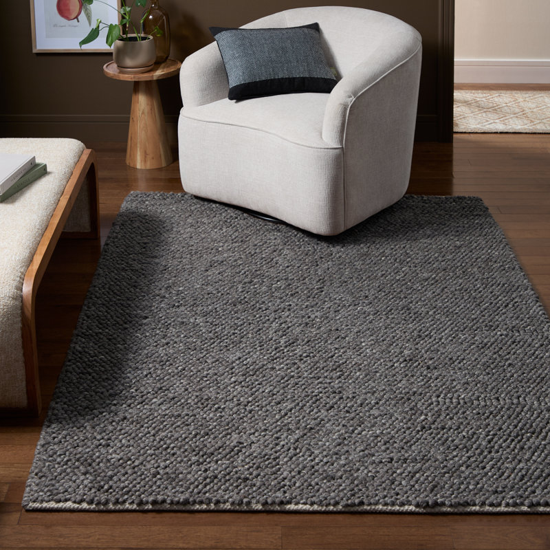 Gray Handcrafted Wool Bubble Texture 5' x 7' Area Rug