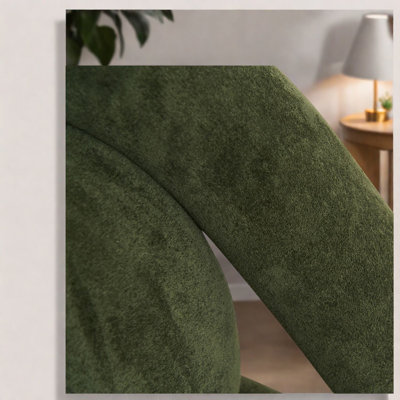 Chaises d'appoint modernes, chaise longue compacte en velours vert foncé pour la maison
