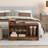 Entryway Shoe Storage Bench With Small Storage Drawer