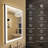 UL Certified Front & Back LED Bathroom Vanity Mirror – Anti-Fog, Tempered Glass, Black Aluminum Frame-199817160