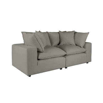Valen 80.4" Square Arm Modular Loveseat with Reversible Cushions