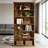 Farmhouse Style Spacious Bookshelf With Adjustable Shelves, Ideal For Display And Storage In Any Room