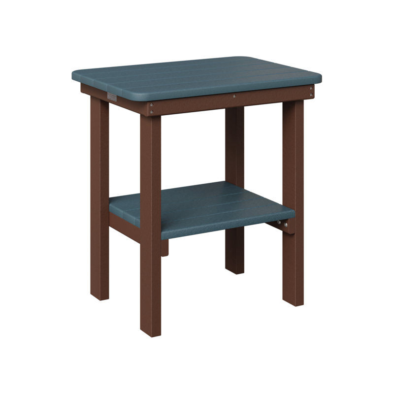 Berlin Gardens Rectangular End Dining Table, Chocolate Brown, Slate