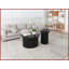 Ensemble de tables basses modernes 2 pièces pour salon, panneau de fibres à densité moyenne et amp; Tables gigognes en fer pour appartements