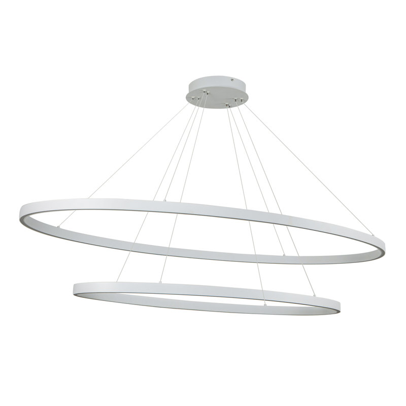 Ovale 2 - Light LED Chandelier, White