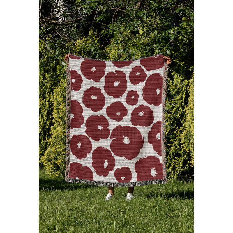 Jeté en coton Poppi, 60x80, Red