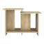 Table basse rectangulaire en chêne avec tablette ouverte pour espace de vie-1968311620