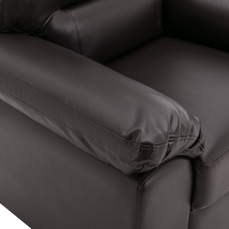 Chaise d'appoint en similicuir (ensemble de 2), Chocolat