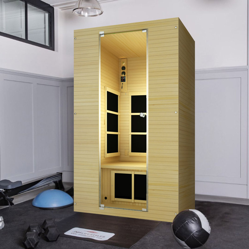 Joyous Flex 2 Person Far Infrared Sauna with Reversible Door (low Emf)